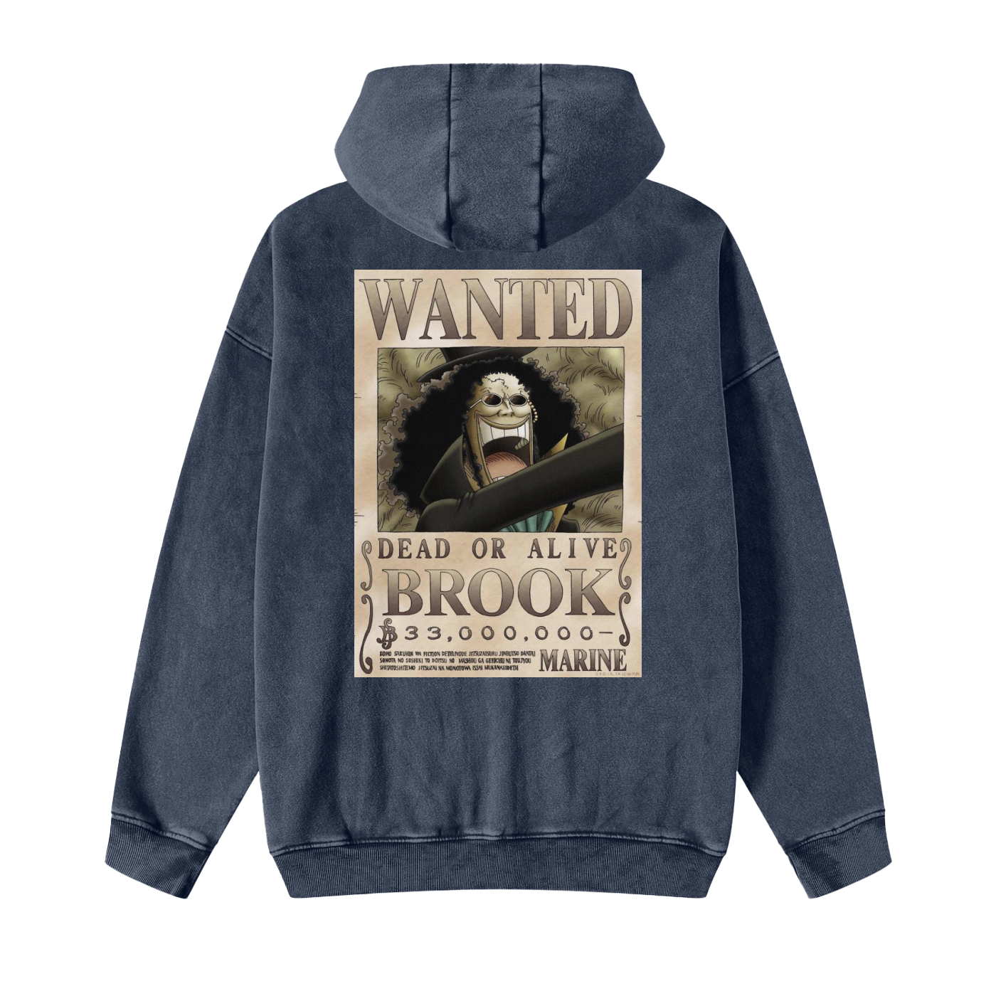 Snow Washed Zip-Through Fleece Hoodie